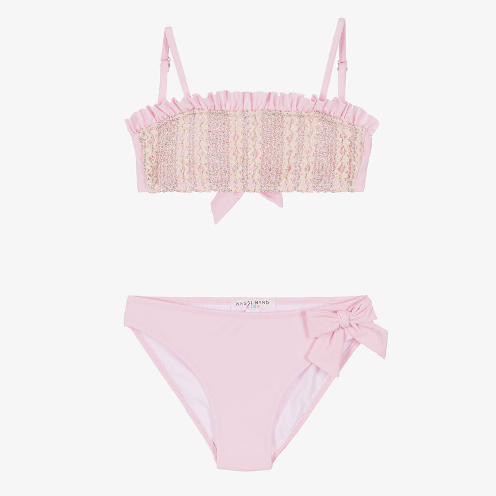 Nessi Byrd-Купальник крючком розовый для девочек | Childrensalon Outlet
