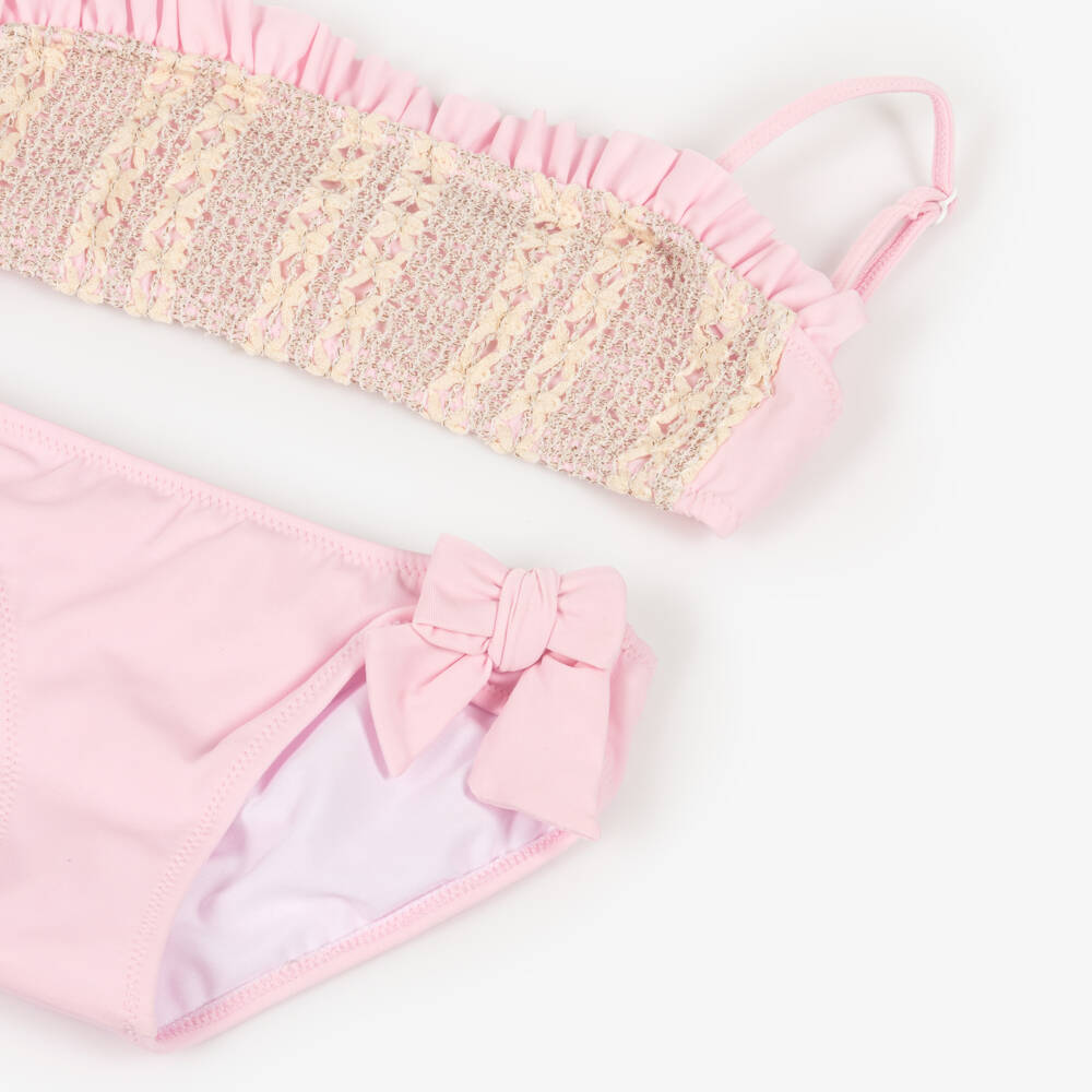 Nessi Byrd-Купальник крючком розовый для девочек | Childrensalon Outlet