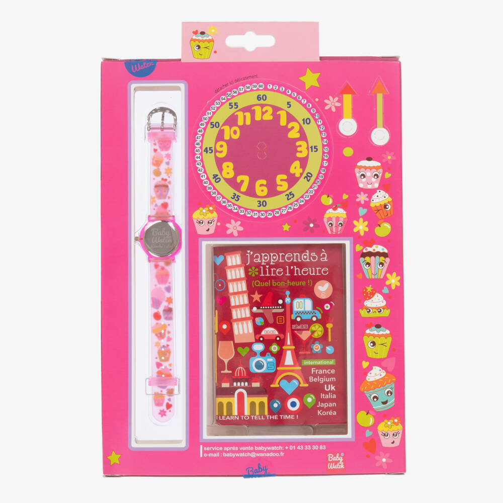Baby Watch, Paris-Girls Pink Cupcake Watch | Childrensalon Outlet