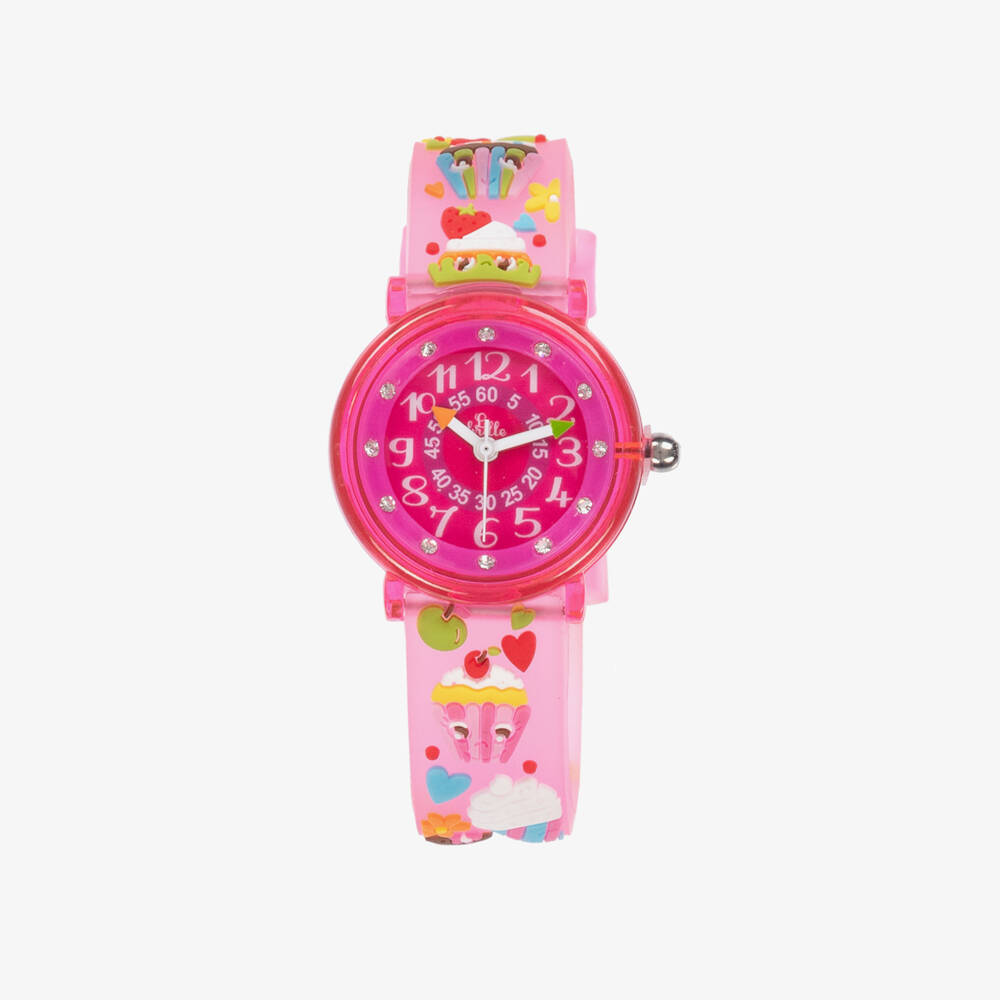 Baby Watch, Paris-Girls Pink Cupcake Watch | Childrensalon Outlet
