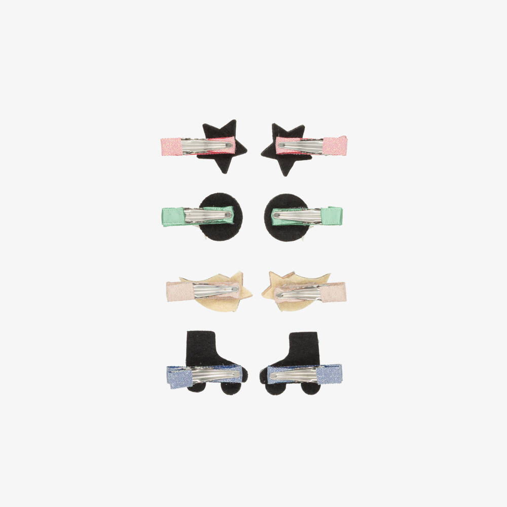 Mimi & Lula-Girls Pink Disco Diva Mini Hair Clips (8 Pack) | Childrensalon Outlet