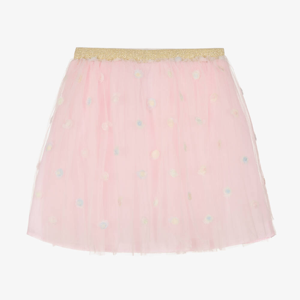 Souza-Girls Pink Embroidered Tulle Skirt | Childrensalon Outlet