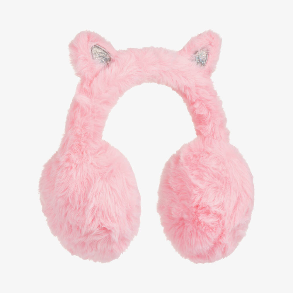 NAME IT-Girls Pink Faux Fur Cat Ear Warmers | Childrensalon Outlet