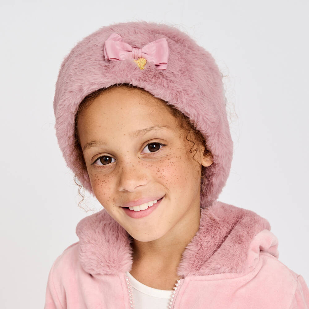 Angel's Face-Girls Pink Faux Fur Headband | Childrensalon Outlet