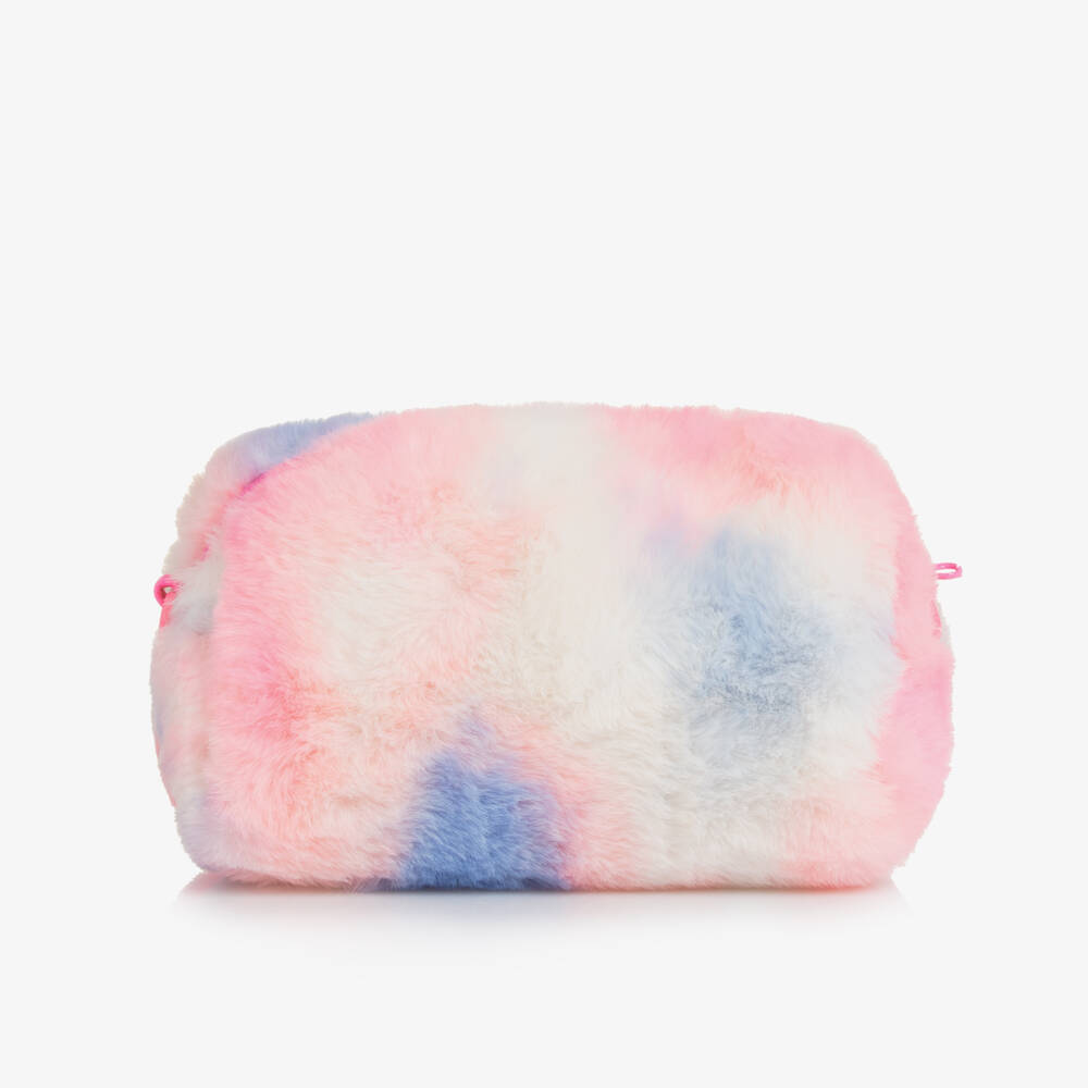 Billieblush-Girls Pink Faux Fur Pencil Case with Strap (18cm) | Childrensalon Outlet