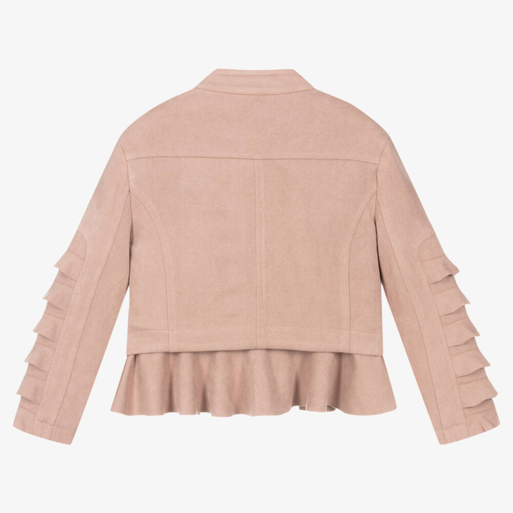 Angel's Face-Girls Pink Faux Suede Biker Jacket | Childrensalon Outlet