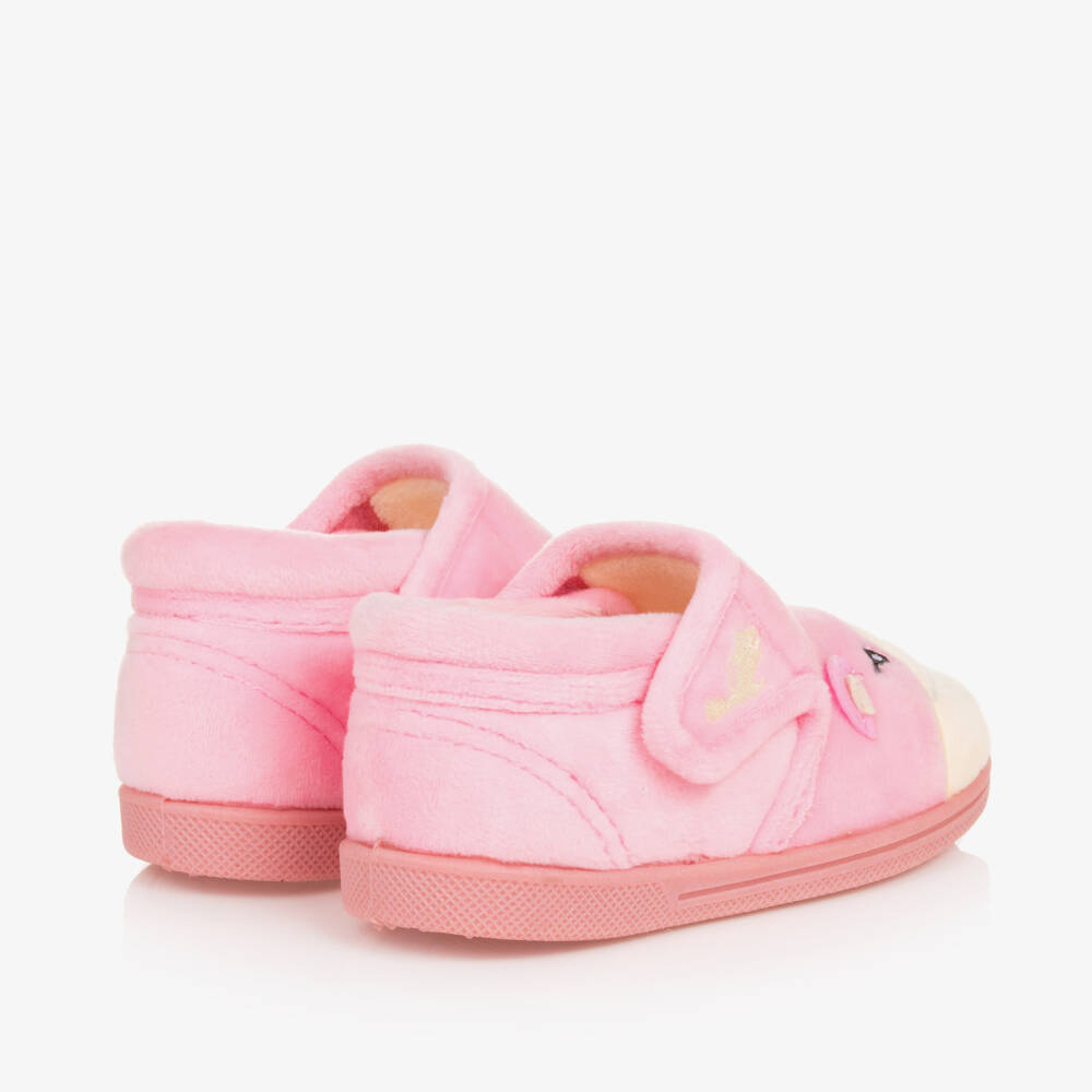 Chipmunks-Girls Pink Fleece Cat Slippers | Childrensalon Outlet