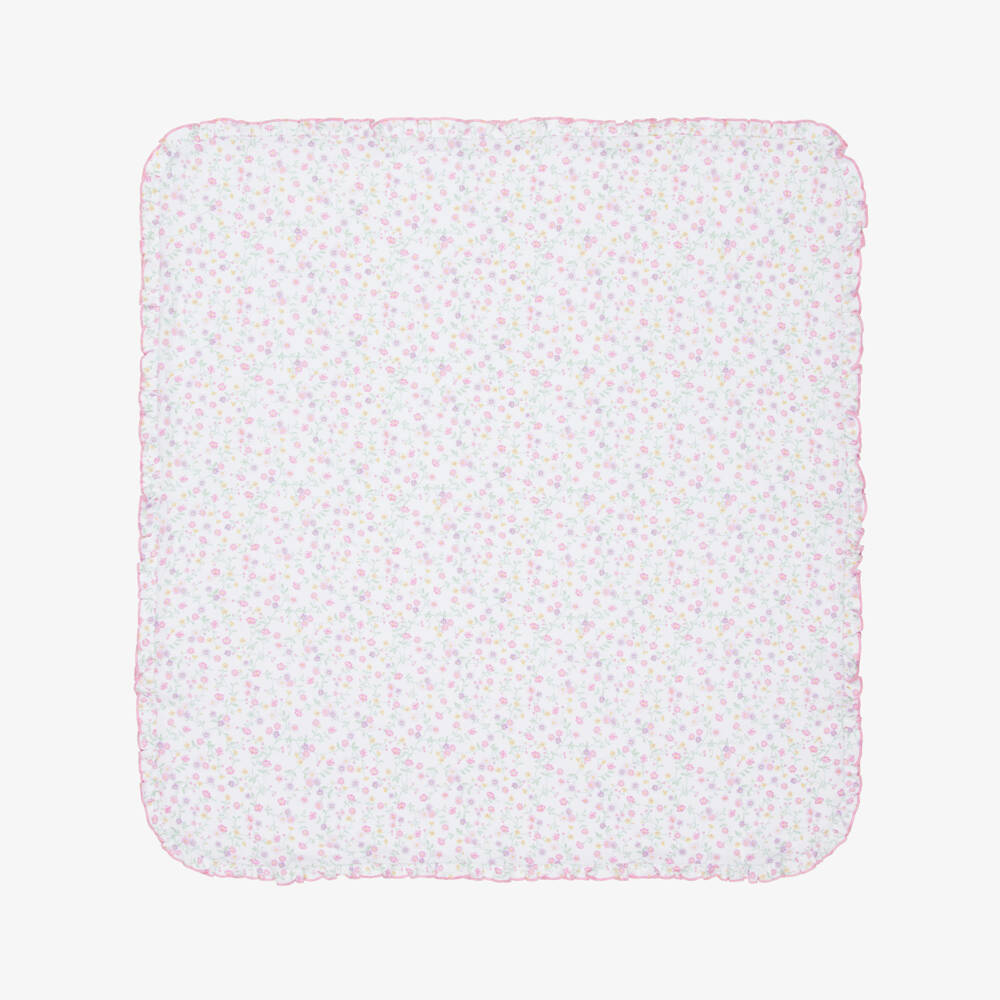 Kissy Kissy-Girls Pink Floral Cotton Blanket | Childrensalon Outlet