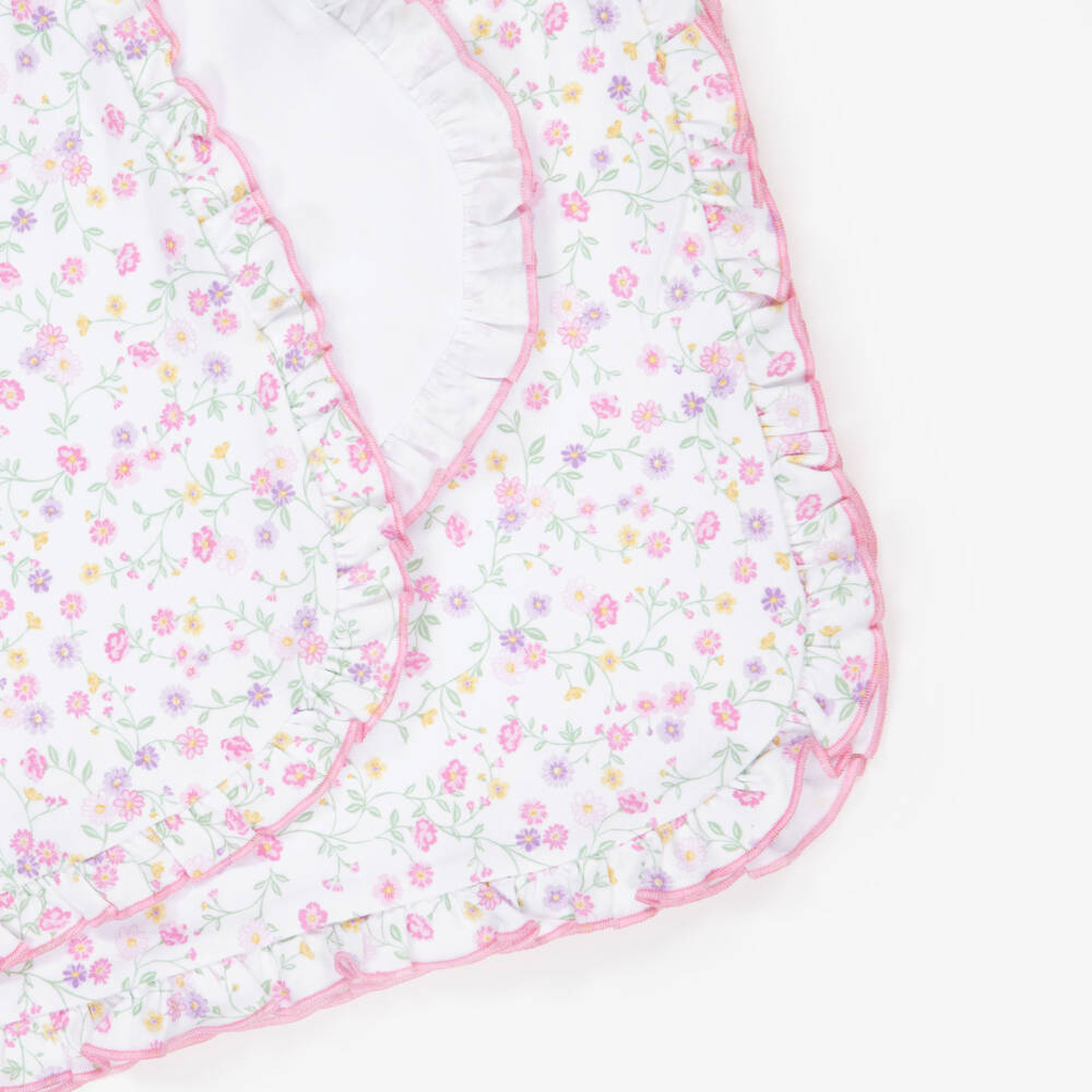 Kissy Kissy-Girls Pink Floral Cotton Blanket | Childrensalon Outlet