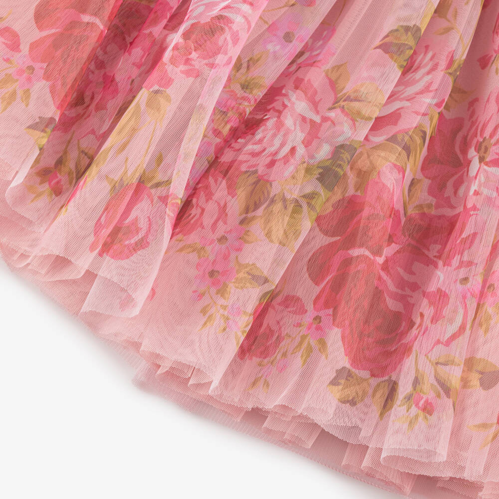 Angel's Face-Girls Pink Floral Ruffled Tulle Dress | Childrensalon Outlet