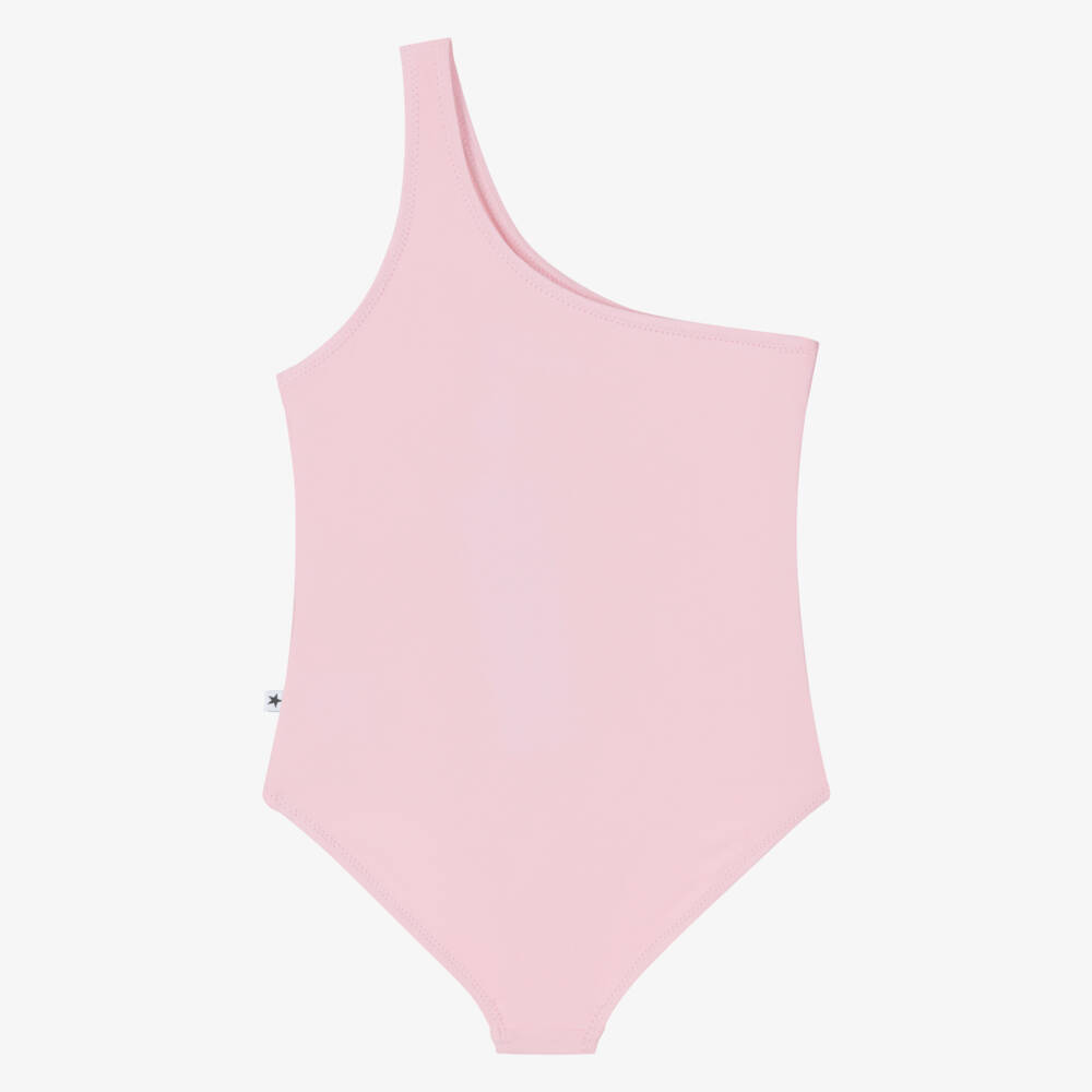 Molo-Girls Pink Glittery Sun Swimsuit (UPF50+) | Childrensalon Outlet