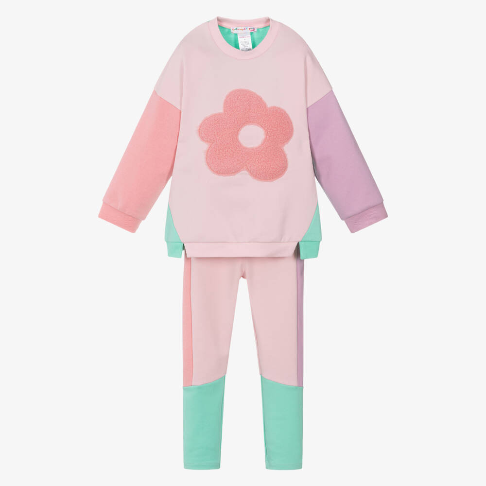 Agatha Ruiz de la Prada-Girls Pink & Green Colourblock Leggings Set | Childrensalon Outlet
