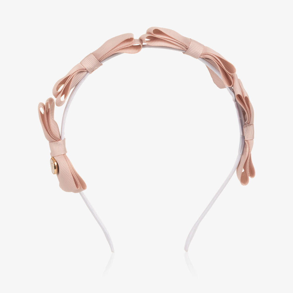 Jamiks-Girls Pink Grosgrain Bows Hairband | Childrensalon Outlet