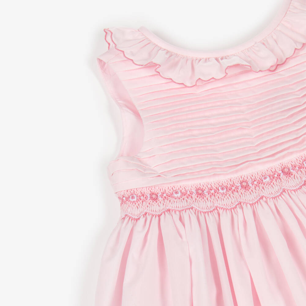 Sarah Louise-Girls Pink Hand-Smocked Dress | Childrensalon Outlet