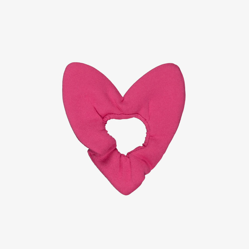 Agatha Ruiz de la Prada-Girls Pink Heart Hair Scrunchie | Childrensalon Outlet