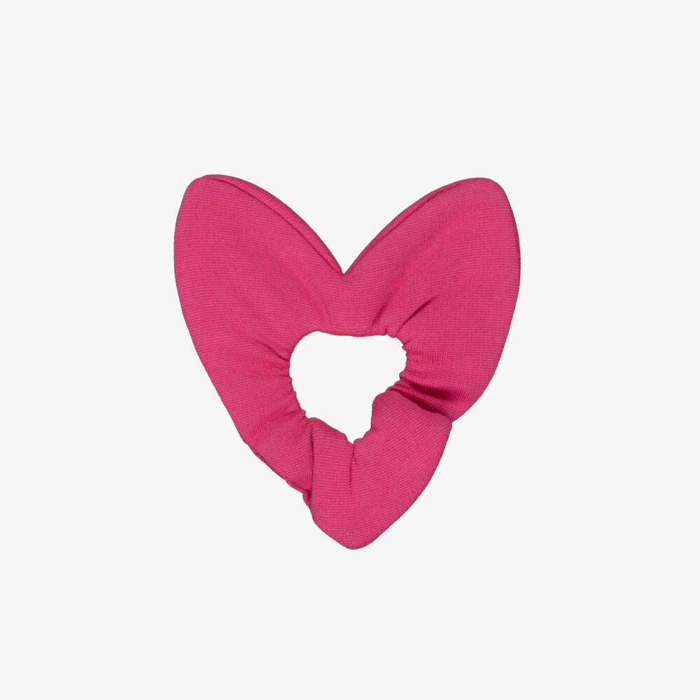 Agatha Ruiz de la Prada-Girls Pink Heart Hair Scrunchie | Childrensalon Outlet