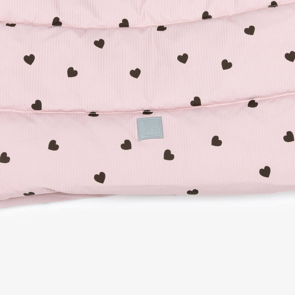 NAME IT-Girls Pink Heart Print Hooded Puffer Jacket | Childrensalon Outlet