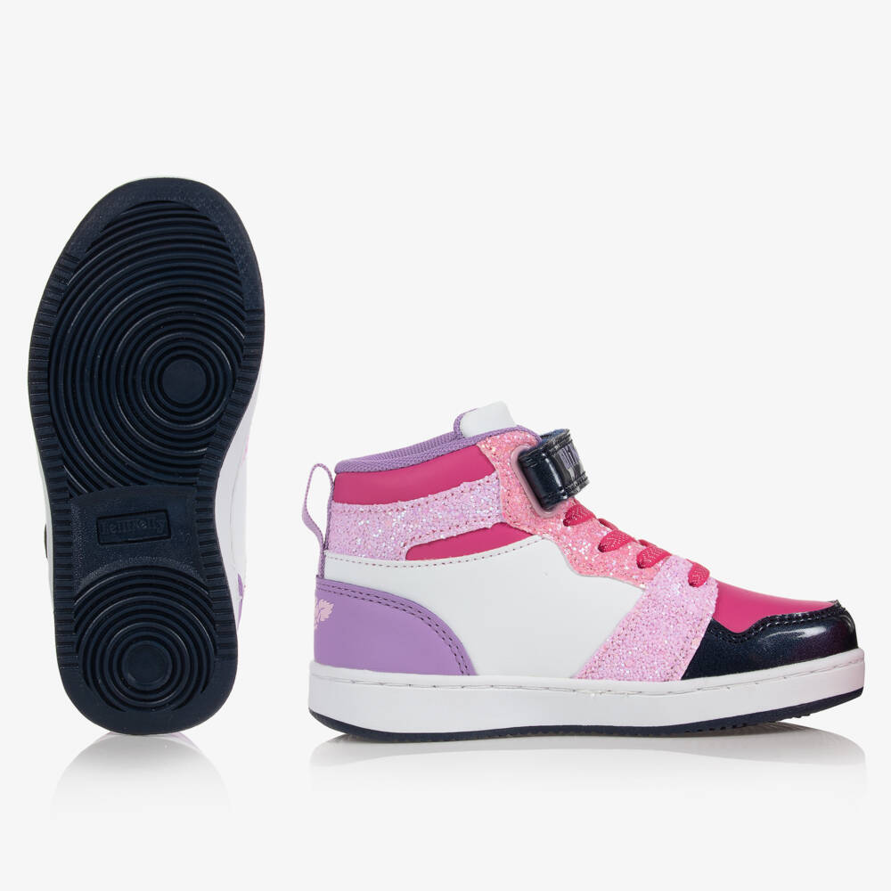 Lelli Kelly-Girls Pink High Top Velcro Trainers | Childrensalon Outlet