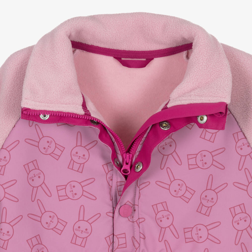 Roarsome-Girls Pink Hop The Bunny Fleece Top | Childrensalon Outlet