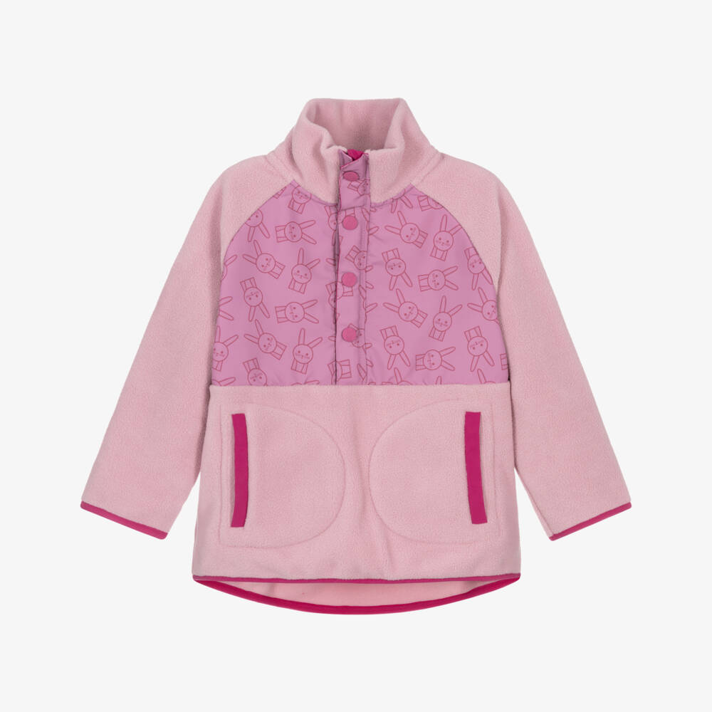 Roarsome-Girls Pink Hop The Bunny Fleece Top | Childrensalon Outlet