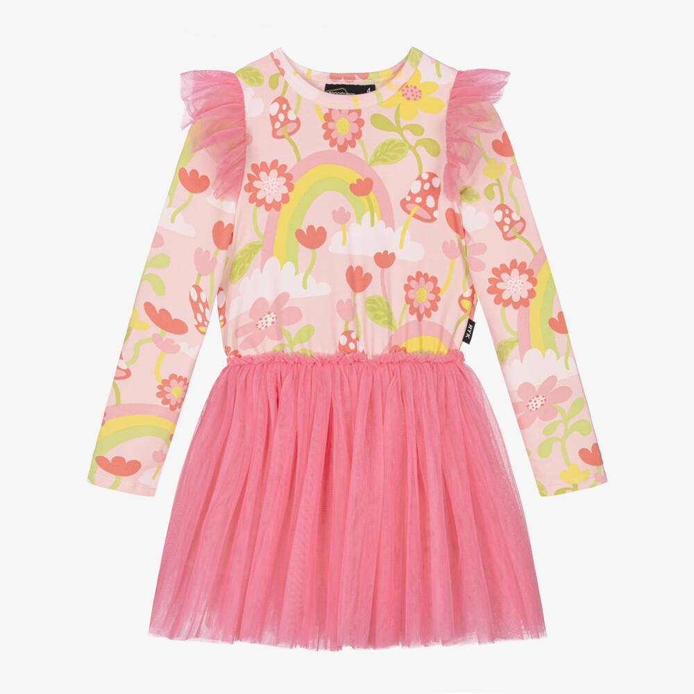 Rock Your Baby-Girls Pink Jersey Dress with Tulle Skirt | Childrensalon Outlet