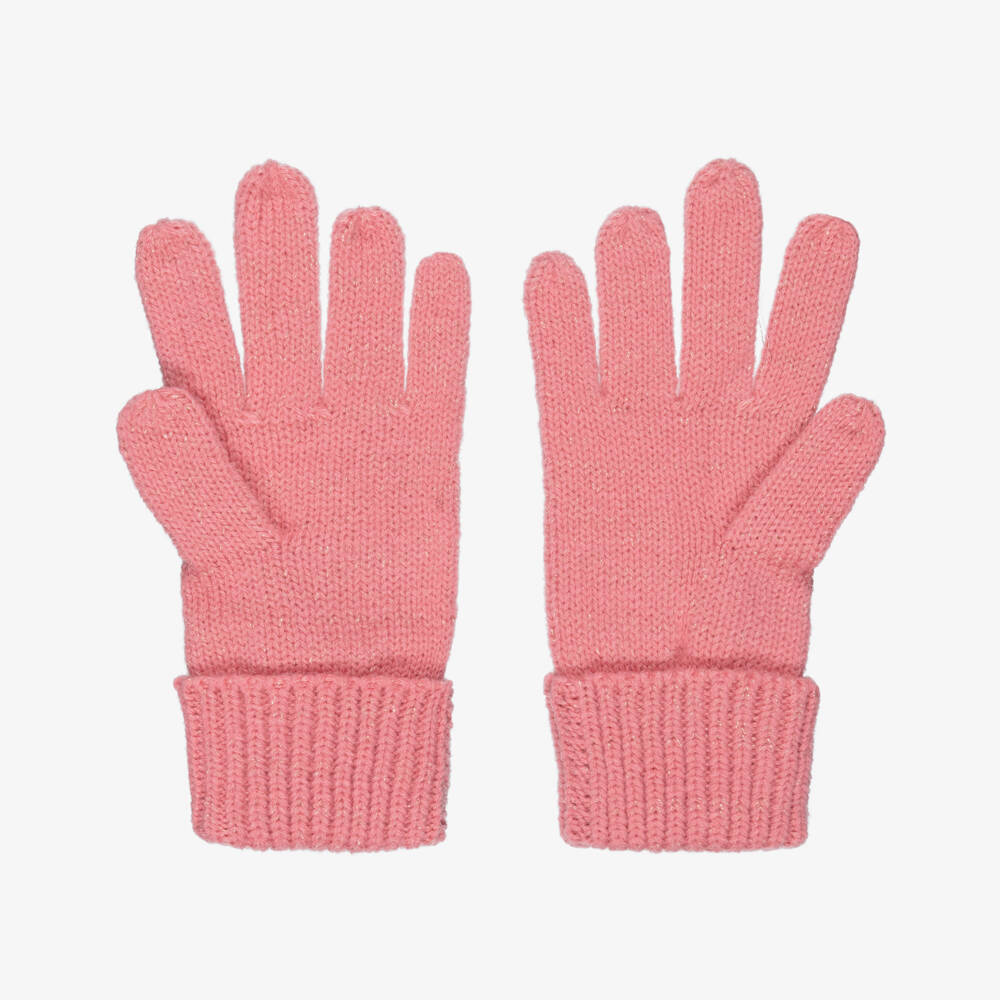 Le Chic-Girls Pink Knitted Gloves | Childrensalon Outlet