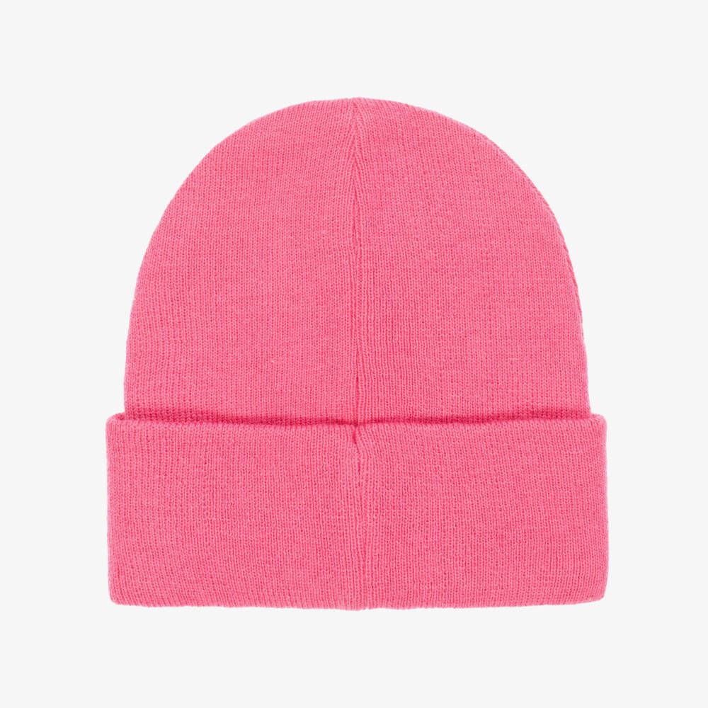 MARC JACOBS-Girls Pink Knitted Jewel Beanie Hat | Childrensalon Outlet