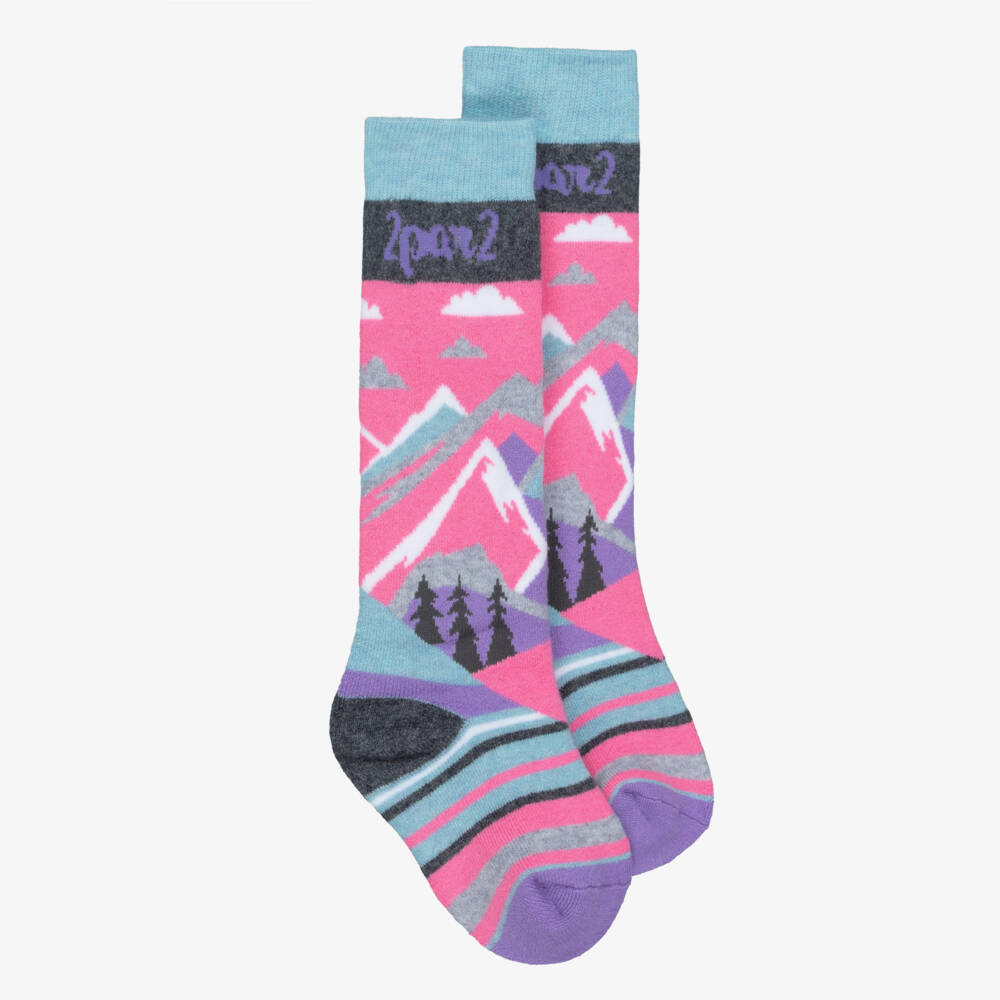 Deux par Deux-Girls Pink Mountain & Ski Thermal Socks | Childrensalon Outlet
