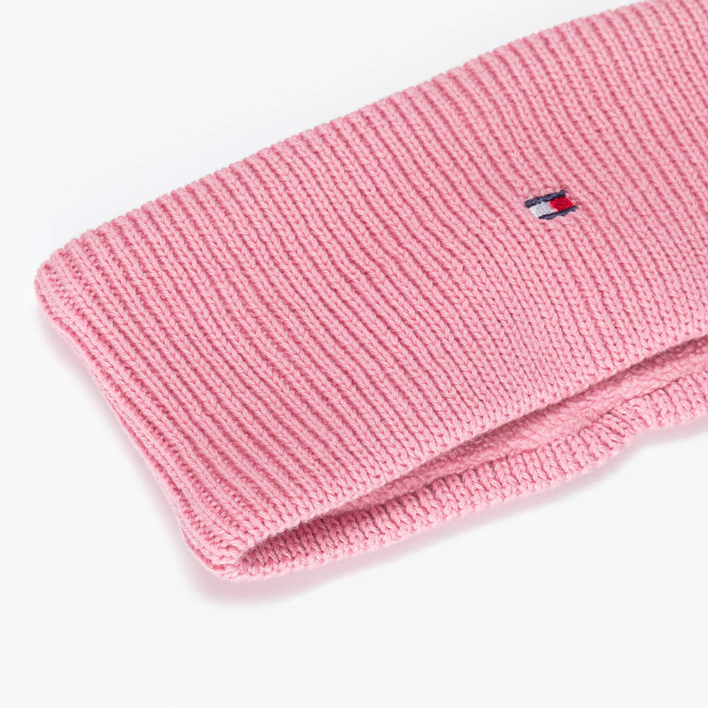 Tommy Hilfiger-Girls Pink Organic Cotton Knit Headband | Childrensalon Outlet