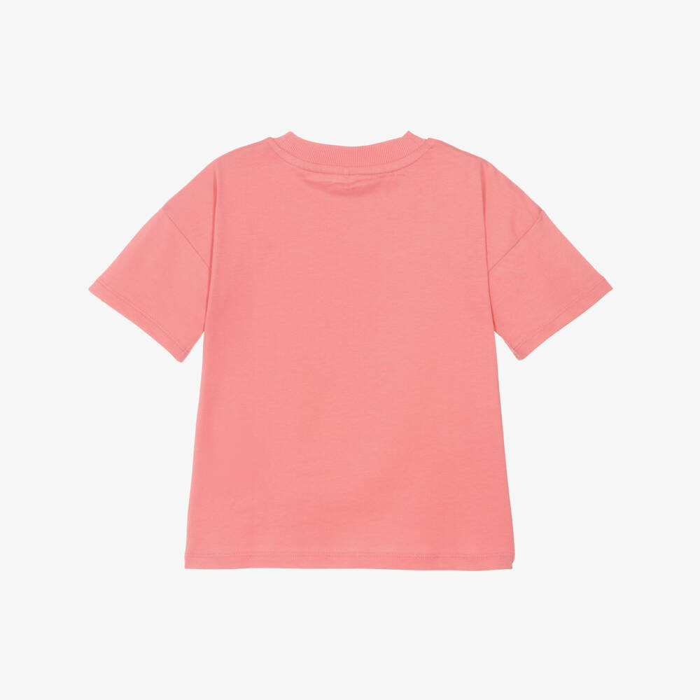 Mini Rodini-Girls Pink Organic Cotton Skeleton Print T-Shirt | Childrensalon Outlet