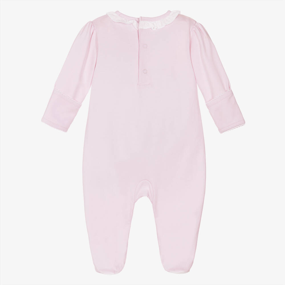 Kissy Kissy-Girls Pink Pima Cotton Babygrow | Childrensalon Outlet