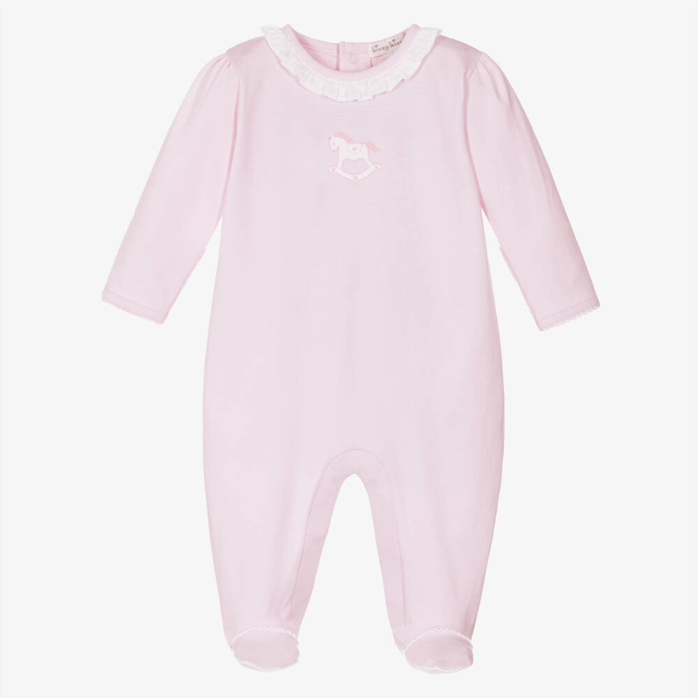 Kissy Kissy-Girls Pink Pima Cotton Babygrow | Childrensalon Outlet