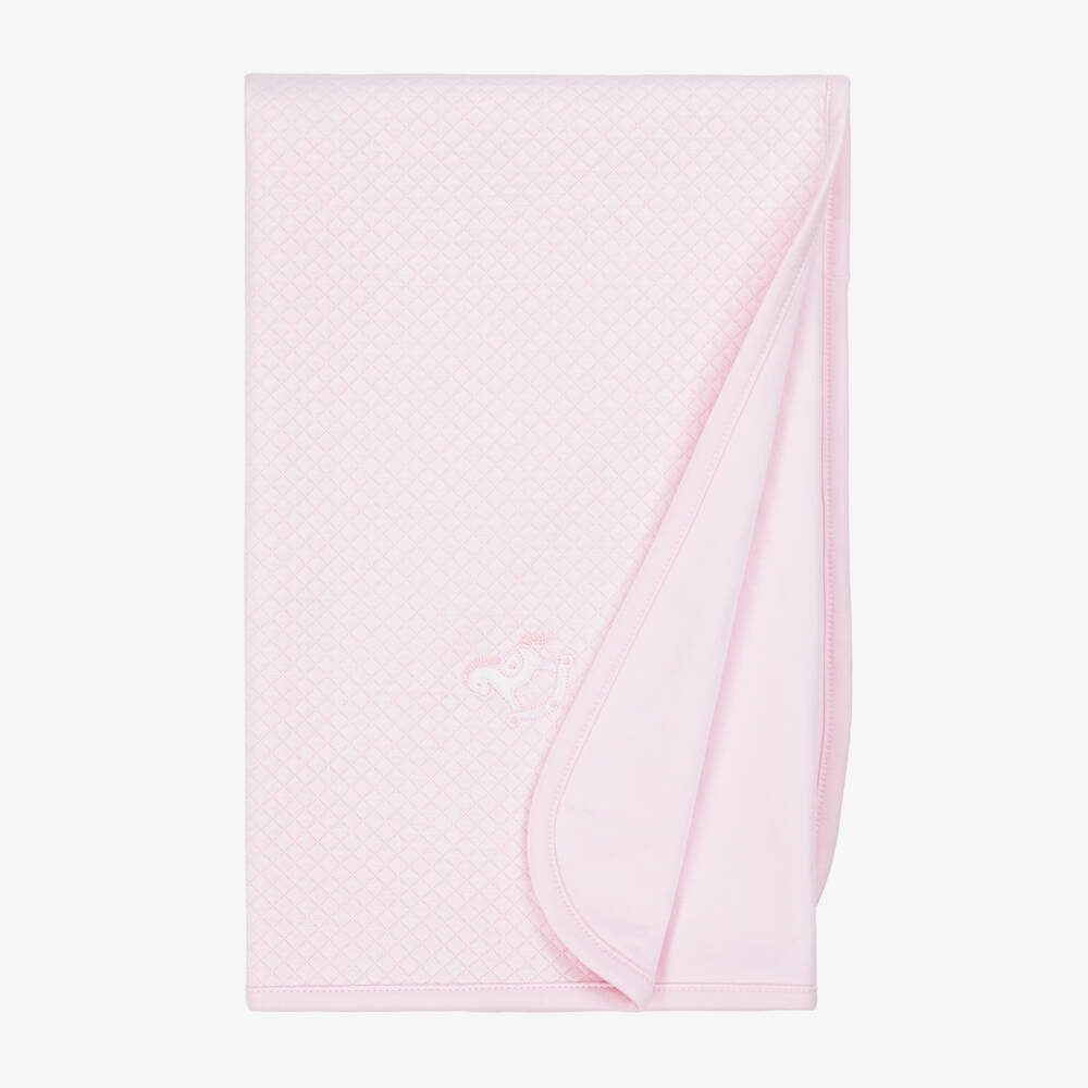 Kissy Kissy-Girls Pink Pima Cotton Blanket | Childrensalon Outlet