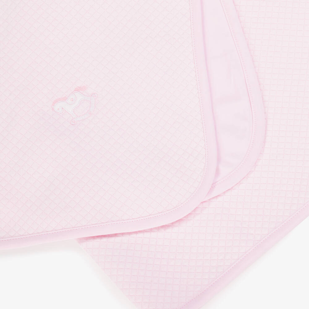 Kissy Kissy-Girls Pink Pima Cotton Blanket | Childrensalon Outlet