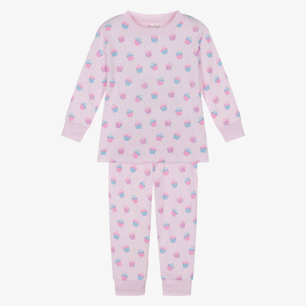 Kissy Kissy-Girls Pink Pima Cotton Cupcake Party Pyjamas  | Childrensalon Outlet