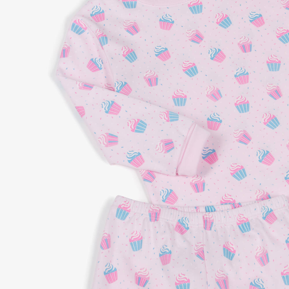Kissy Kissy-Girls Pink Pima Cotton Cupcake Party Pyjamas | Childrensalon Outlet
