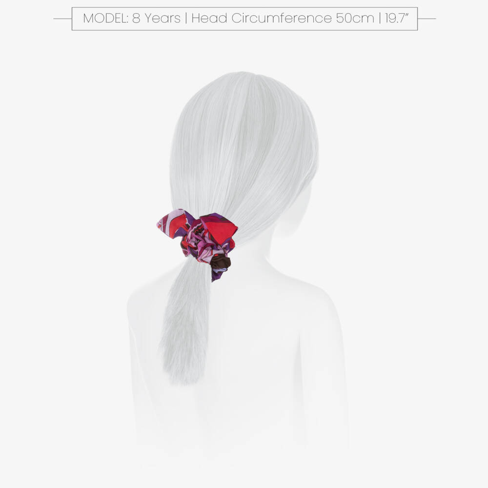 PUCCI-Girls Pink & Purple Orchidee Print Hair Scrunchie | Childrensalon Outlet