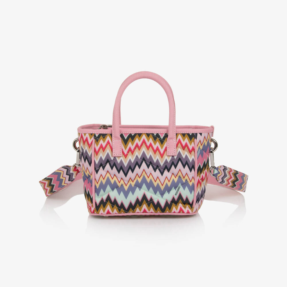 Missoni-Сумка через плечо розовая зигзаг для девочек | Childrensalon Outlet