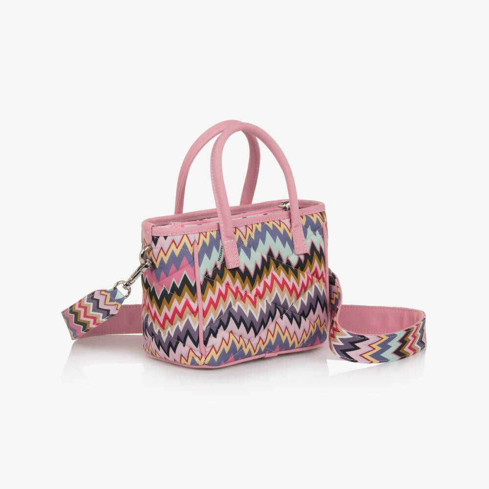 Missoni-Сумка через плечо розовая зигзаг для девочек | Childrensalon Outlet