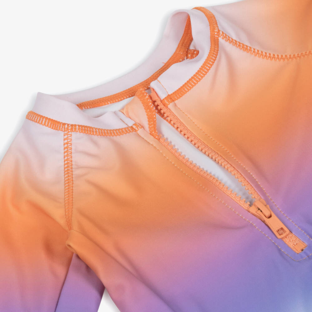 Molo-Girls Pink Rainbow Swimsuit (UPF50+) | Childrensalon Outlet