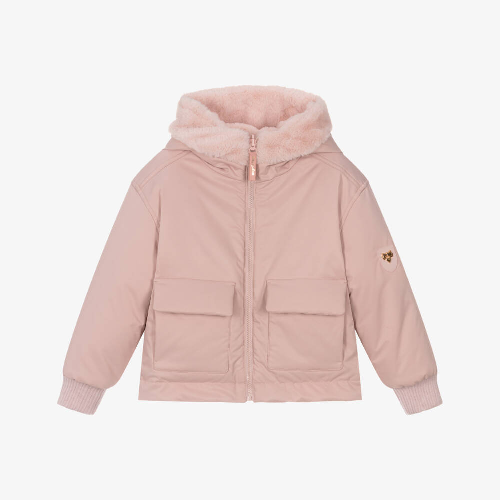 Angel's Face-Girls Pink Reversible Faux Fur Jacket | Childrensalon Outlet