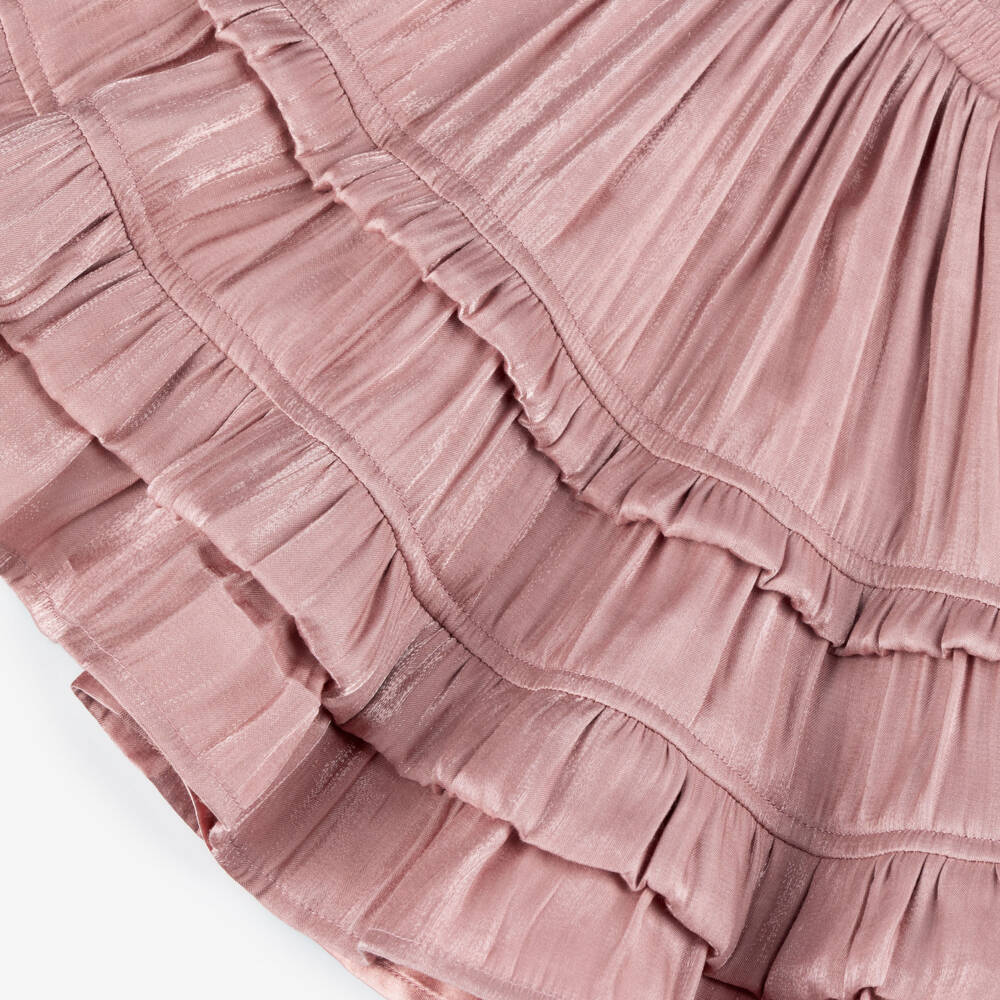 Le Chic-Girls Pink Ruffle Satin Skirt | Childrensalon Outlet