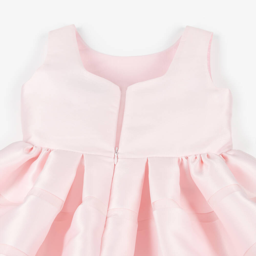 Mama Luma-Girls Pink Satin Twill Dress & Bolero Jacket Set | Childrensalon Outlet