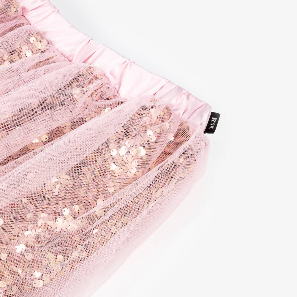 Rock Your Baby-Girls Pink Sequin Tulle Puffball Skirt | Childrensalon Outlet