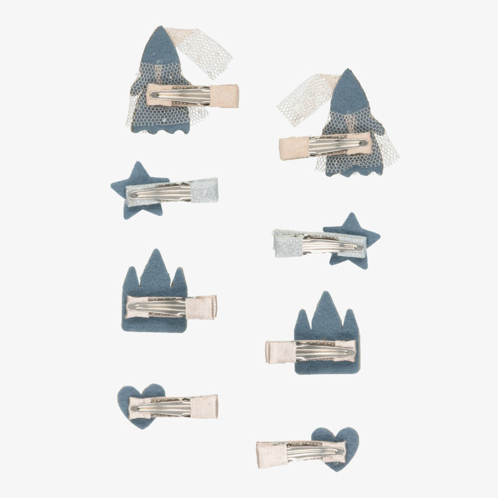 Mimi & Lula-Girls Pink & Silver Princess & Castle Hair Clips (8 Pack) | Childrensalon Outlet