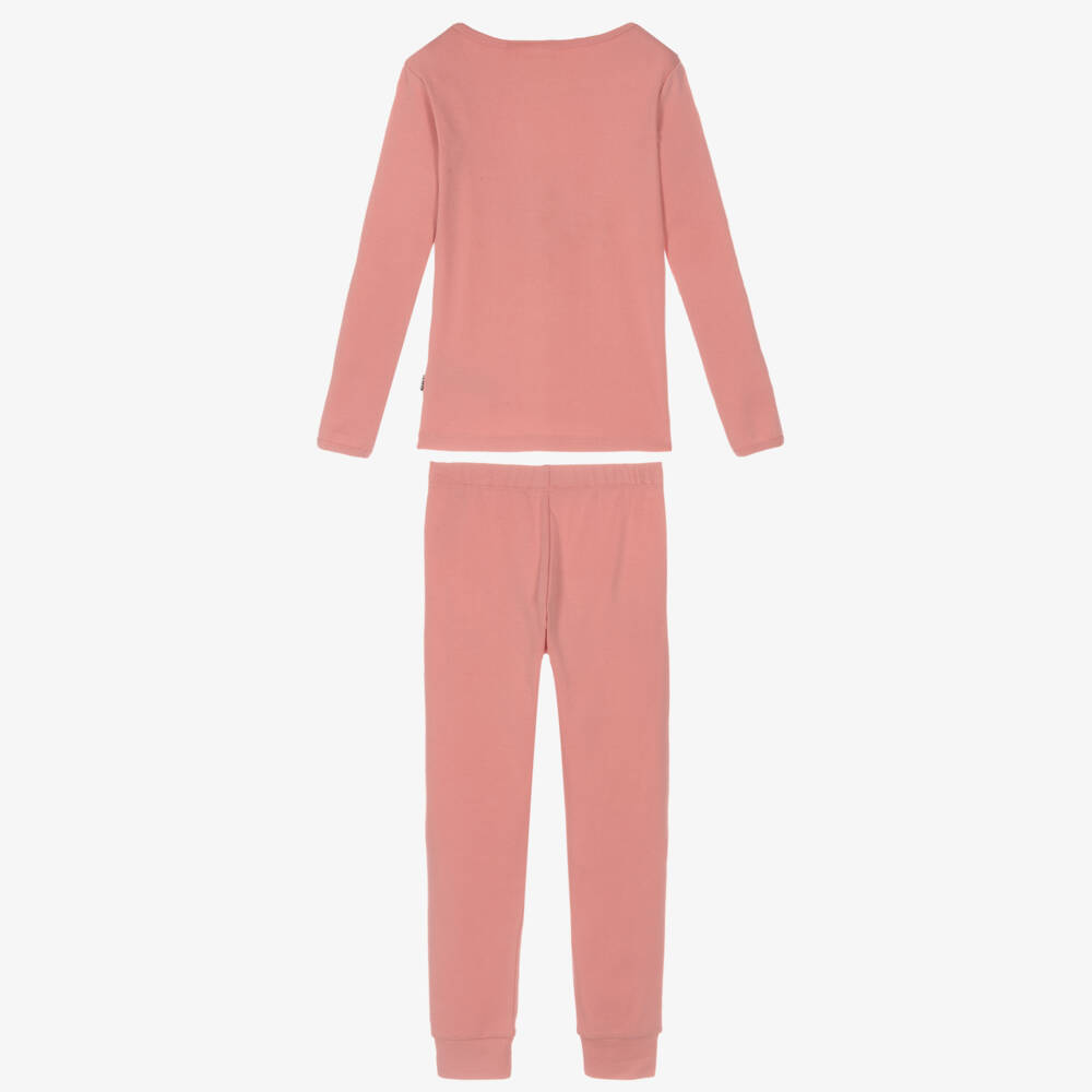 Molo-بيجاما عضوية وردية للبنات مع وجه مبتسم | Childrensalon Outlet