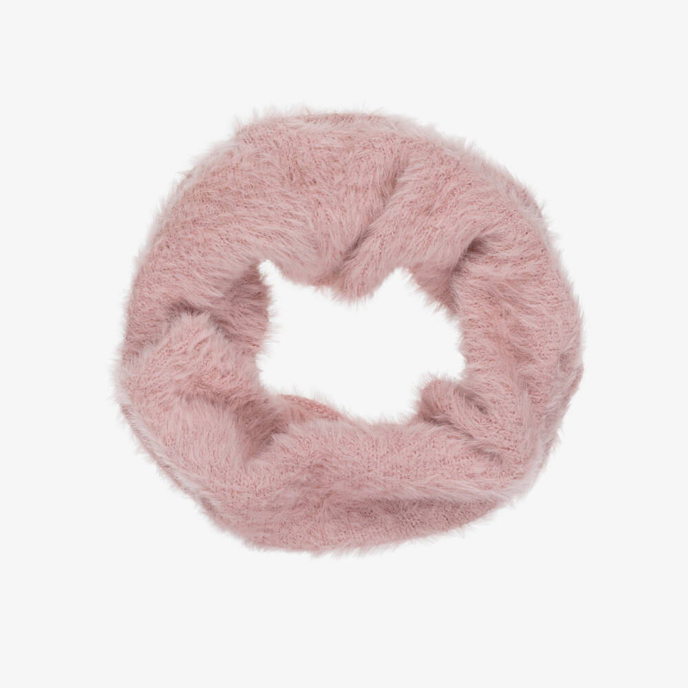 iDO-Girls Pink Sparkly Fluffy Knit Snood | Childrensalon Outlet