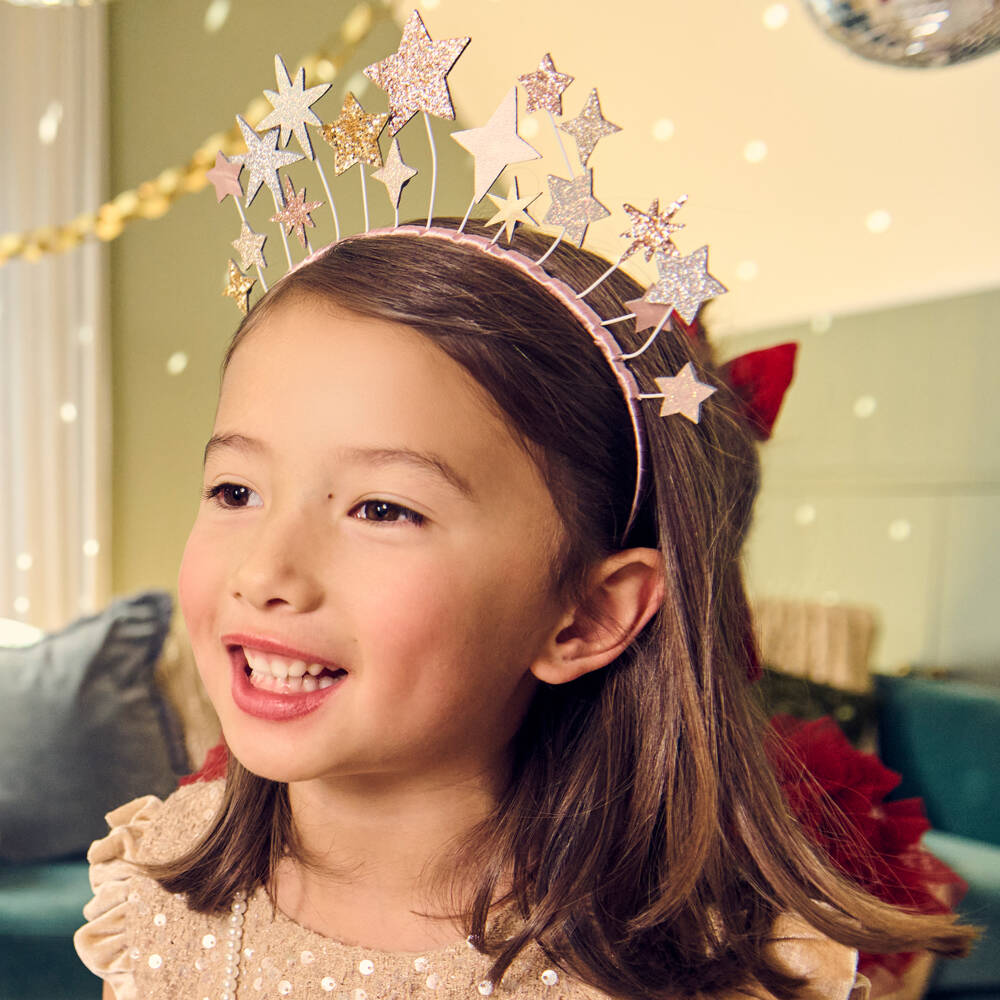 Mimi & Lula-Girls Pink Star Embellished Hairband | Childrensalon Outlet