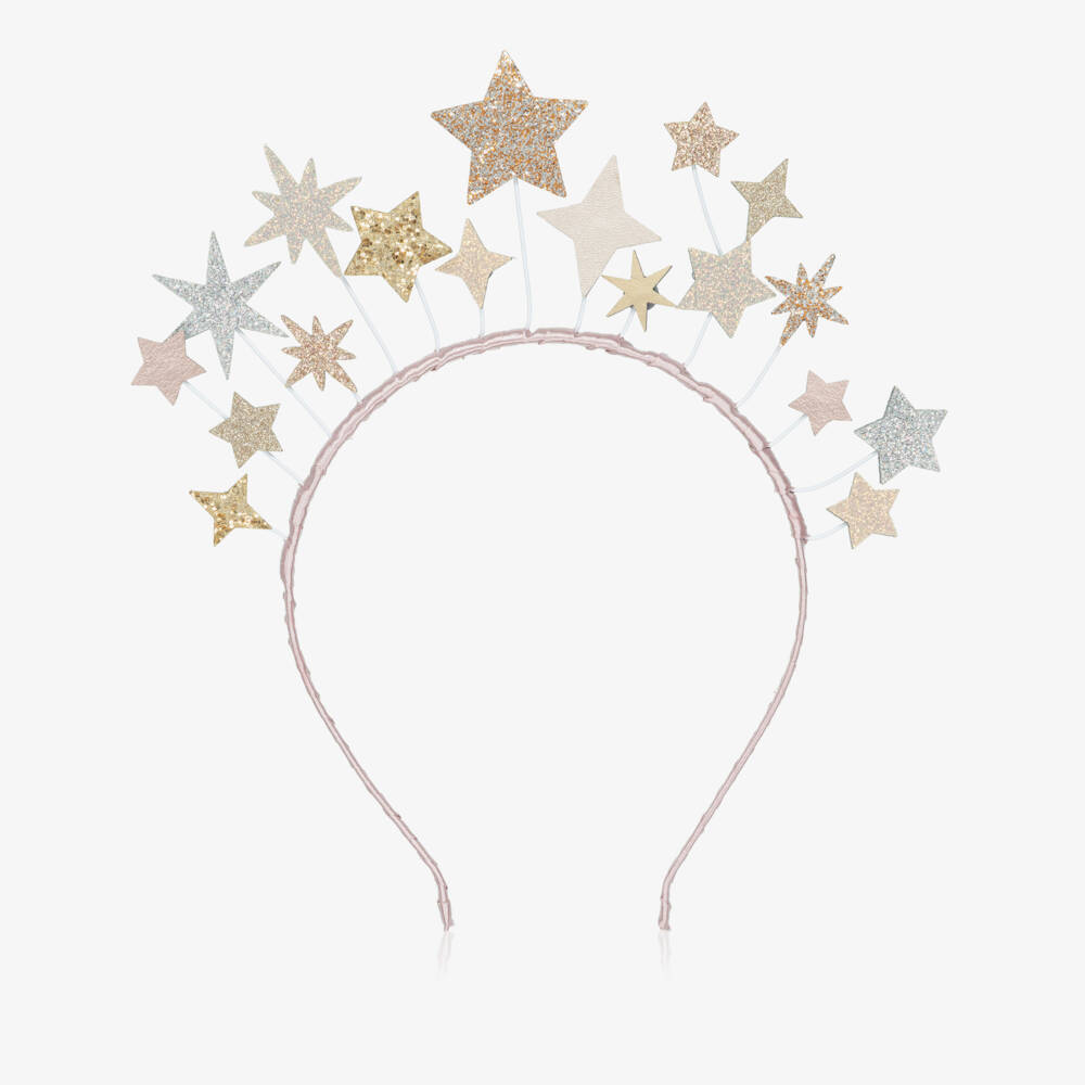 Mimi & Lula-Girls Pink Star Embellished Hairband | Childrensalon Outlet