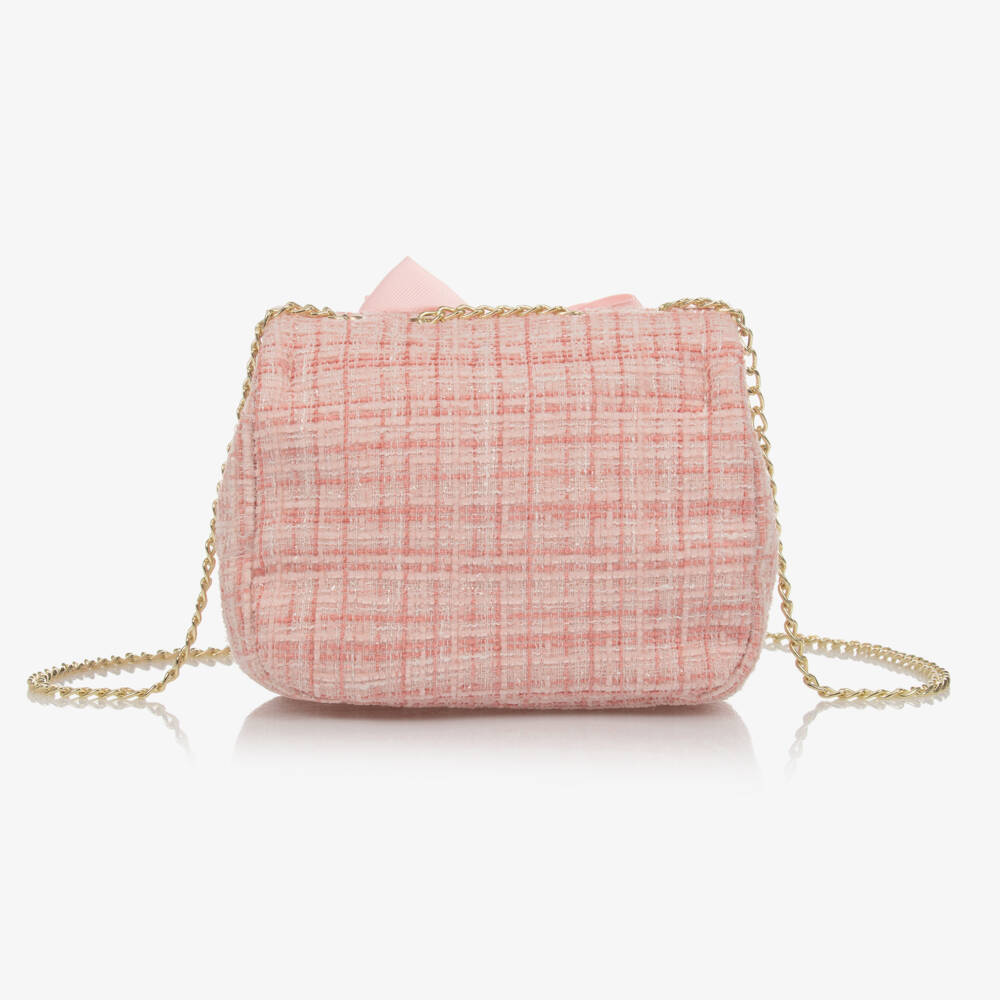 Angel's Face-Girls Pink Tweed Bag (16cm) | Childrensalon Outlet